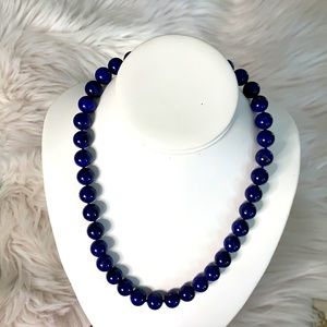 Jai Blue Lapis Bead Necklace